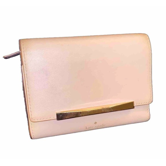 Kate Spade Callie WLRU2407 Camden‎ Way Snap Wallet Leather Rose Pink - Picture 1 of 8
